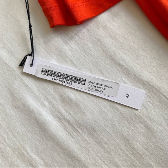 Susana Monaco Sunset Orange Flutter top Mini Dress - Picture 8 of 10